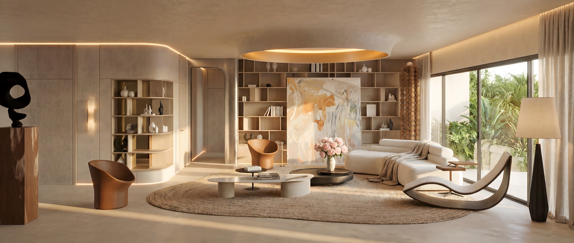 Reserva — living de 412 m²